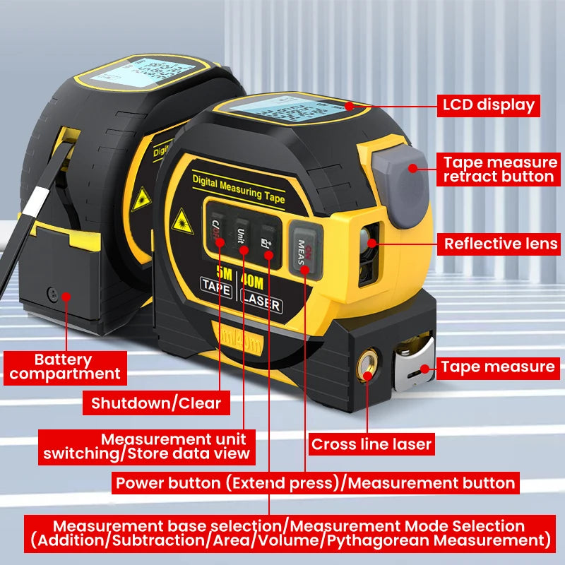 Envided 3-in-1 laser meetlat